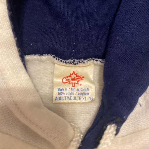 Vintage Canada Niagra Falls Hooded Sweatshirt White with Blue Trim Very Good Lg. - Picture 5 of 17